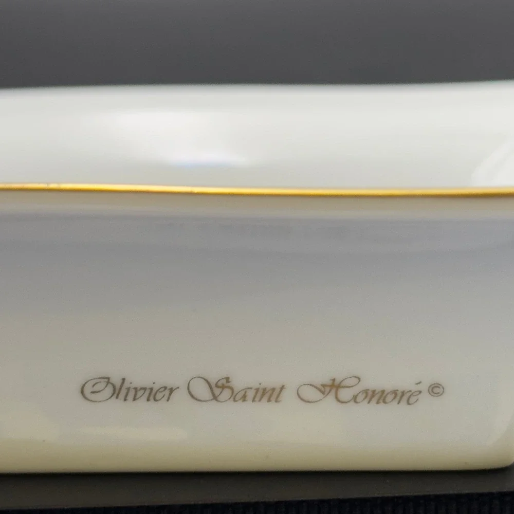 Olivier Saint‎ Honore Porcelain Duck Ashtray Gold Trim Wildlife Trinket Dish